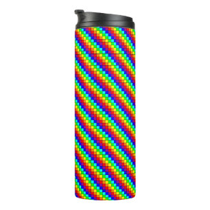 Regenboog Strepen - Thermische Tumbler Thermosbeker