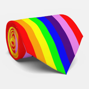 Regenboog Strepen Verticaal Klassiek Kleurrijk Stropdas