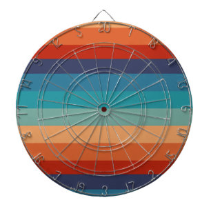Regenboog Strepen Vintage Oude Stijl Geometrisch Dartbord