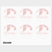 Regenboog Strooidekken Ijs Cake Frosting Roze Ronde Sticker (Vel)