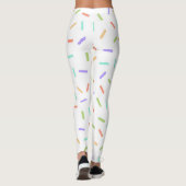 Regenboog strooit confetti leuk kleurrijk patroon leggings (Achterkant)