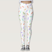 Regenboog strooit confetti leuk kleurrijk patroon leggings (Voorkant)