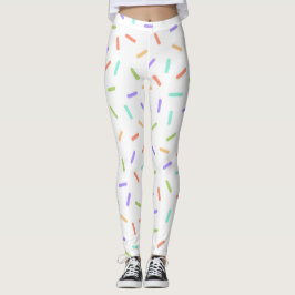Regenboog strooit confetti leuk kleurrijk patroon leggings