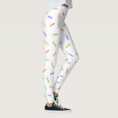 Regenboog strooit confetti leuk kleurrijk patroon leggings (Rechts)