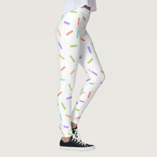 Regenboog strooit confetti leuk kleurrijk patroon leggings (Rechts)