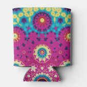 Regenboog Stropdas-kleurstof Geometrische Mandala  Blikjeskoeler (Achterkant)