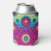 Regenboog Stropdas-kleurstof Geometrische Mandala  Blikjeskoeler (Blikje Achterkant)