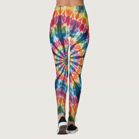 regenboog stropdas-kleurstof leggings (Achterkant)