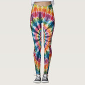regenboog stropdas-kleurstof leggings (Voorkant)