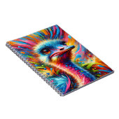Regenboog Struisvogel Spetter Notitieboek (Rechterzijde)