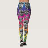 Regenboog Suiker Schedel Leggings (Achterkant)