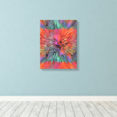 Regenboog Supernova Fractale Kunst Canvas Afdruk (Insitu (Houten vloer))