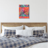 Regenboog Supernova Fractale Kunst Canvas Afdruk (Insitu (Slaapkamer))