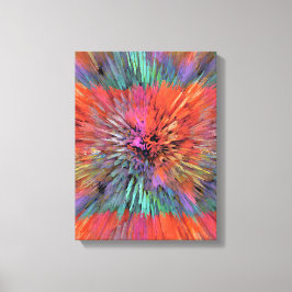 Regenboog Supernova Fractale Kunst Canvas Afdruk