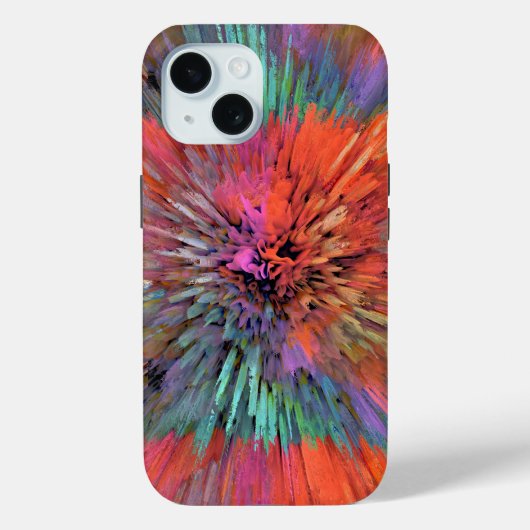 Regenboog Supernova Fractale Kunst Case-Mate iPhone Case (Achterkant)