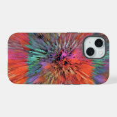 Regenboog Supernova Fractale Kunst iPhone 15 Case (Achterkant horizontaal)