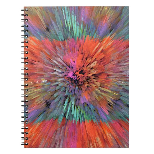 Regenboog Supernova Fractale Kunst Notitieboek (Voorkant)