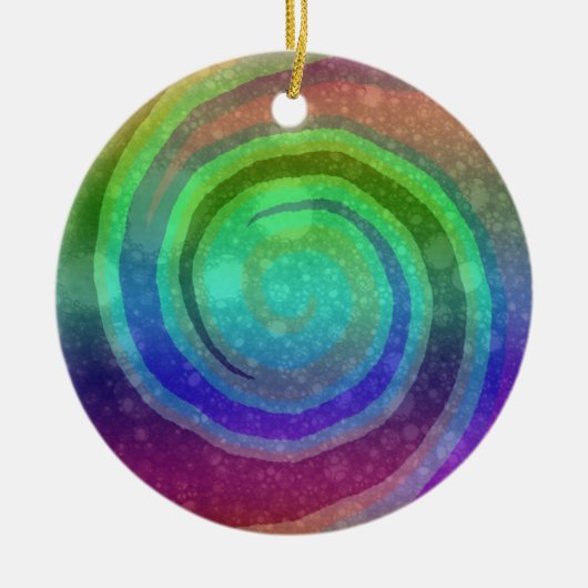 Regenboog Swirl Ornament (Voorkant)