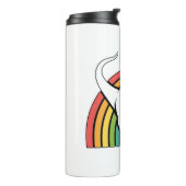 Regenboog T-Rex Thermosbeker (Gedraaid links)