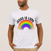 REGENBOOG T-SHIRTS, JEZUS IS HEER T-SHIRT (Voorkant)