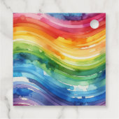 Regenboog Taart Bruiloft Bedankjes Labels (Achterkant)