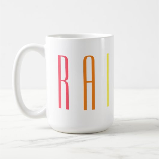 REGENBOOG Tall White Mok (Links)