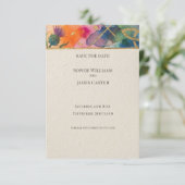 Regenboog Tartan Save the Date Kaart (Staand voorkant)