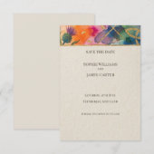 Regenboog Tartan Save the Date Kaart (Voorkant / Achterkant)