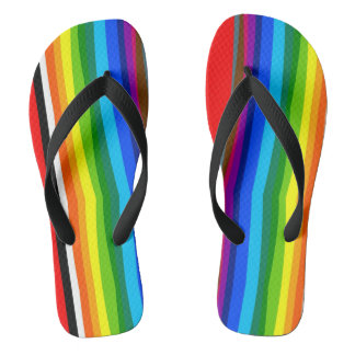 regenboog teenslippers