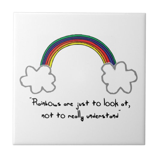regenboog tegel tegeltje (Voorkant)