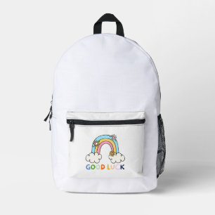 Regenboog Terug naar school cadeau Leraar Cadeau 1 Bedrukte Rugzak