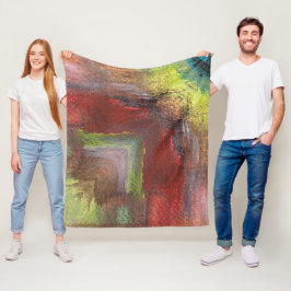Regenboog Texturele Abstract Fleece Deken