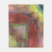 Regenboog Texturele Abstract Fleece Deken (Voorkant)