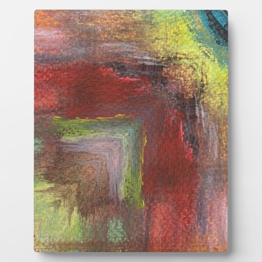 Regenboog Texturele Abstract Fotoplaat (Voorkant)