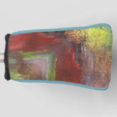 Regenboog Texturele Abstract Golfheadcover (Voorkant)