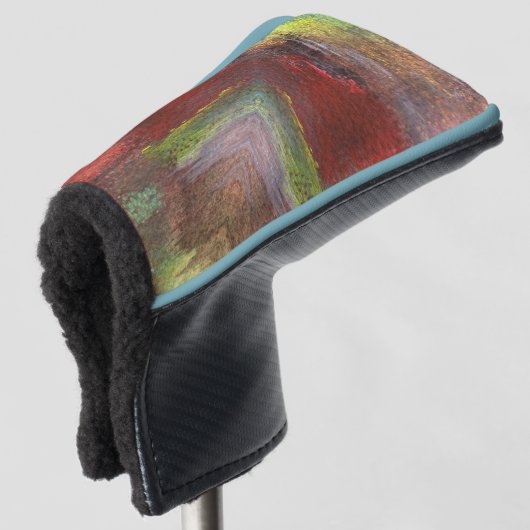 Regenboog Texturele Abstract Golfheadcover (3/4 voorkant)
