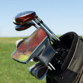 Regenboog Texturele Abstract Golfheadcover (Insitu)
