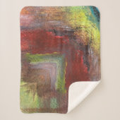 Regenboog Texturele Abstract Sherpa Deken (Voorkant)