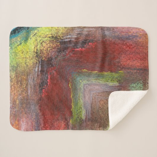 Regenboog Texturele Abstract Sherpa Deken (Voorkant (horizontaal))