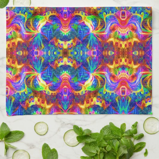 Regenboog Theedoek (Gevouwen)