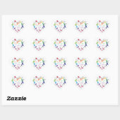 Regenboog Thema Vogels Bloemen Bruiloft Favor Labe Hart Sticker (Vel)