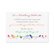 Regenboog Thema Vogels Bloemen Bruiloft Website In