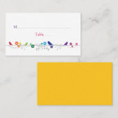 Regenboog Thema Vogels Bloemen Trouwplaats Kaarten Plaatskaartje (Voorkant / Achterkant)