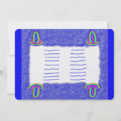 Regenboog Thora bar mitswa bat mitswa platte kaart (Voorkant)