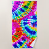 Regenboog Tie Dye Badhanddoek (Voorkant)