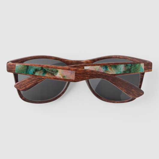 Regenboog Tie Dye Custom Zonnebrillen (Achterkant)