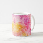 Regenboog Tie Dye Kunst Koffiemok (Voorkant rechts)