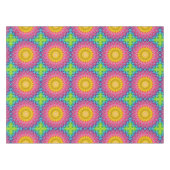 Regenboog Tie-Dye Mandala met Levendige Symmetrie Tafelkleed (Voorkant (Horizontaal))