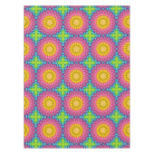 Regenboog Tie-Dye Mandala met Levendige Symmetrie Tafelkleed (Voorkant)