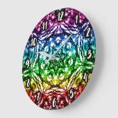 Regenboog Tie Dye Mandala Ster Grote Klok (Hoek)